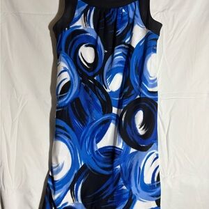 AB Studio Elegant Blue and Black Dress